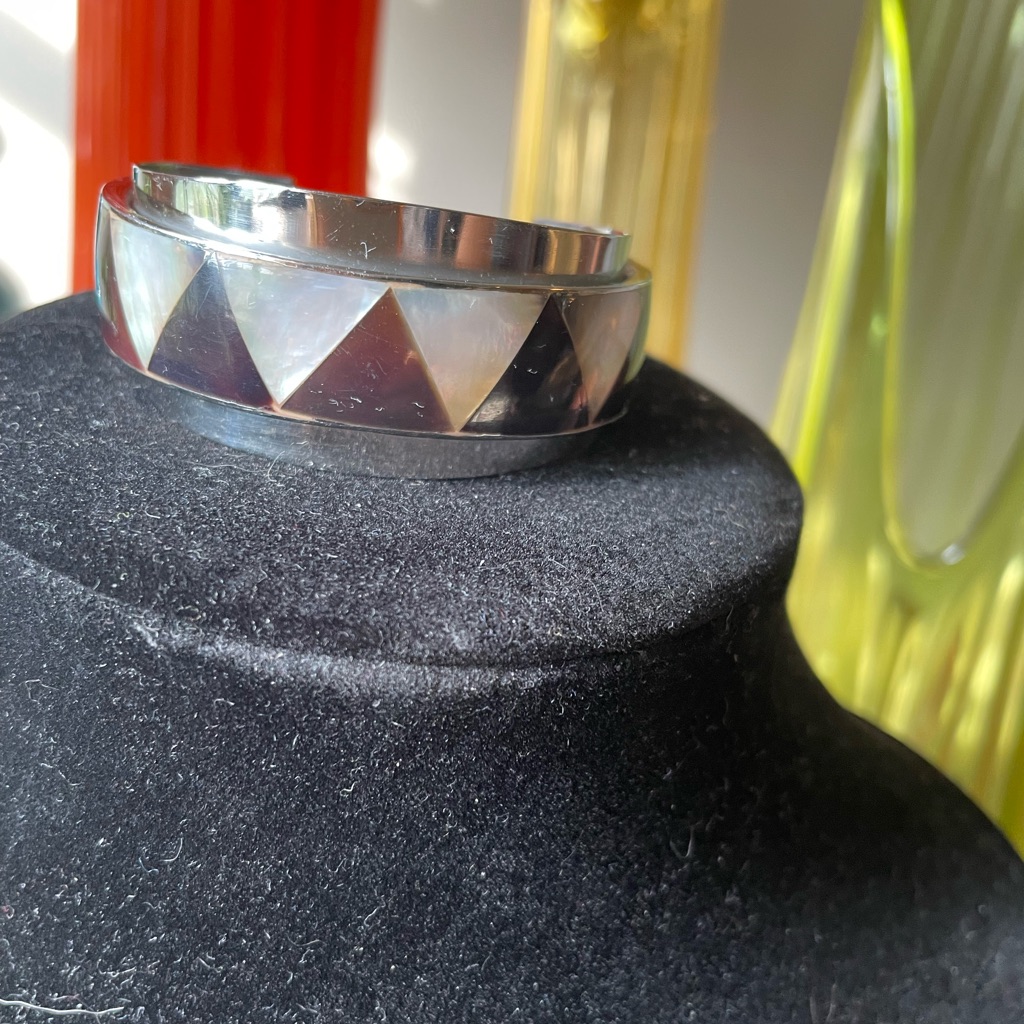 Mother Of Pearl Stainless Steel Cuff Bracelet